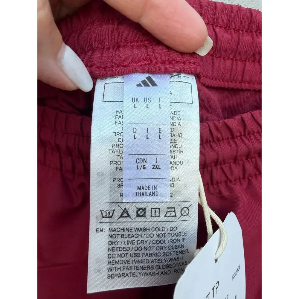 NWT adidas Arsenal FC Stadium Track Pants Sz L Burgundy Soccer Football KG5106